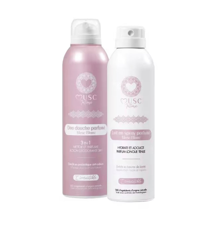 Lots gel douche + spray hydratant Musc Intime